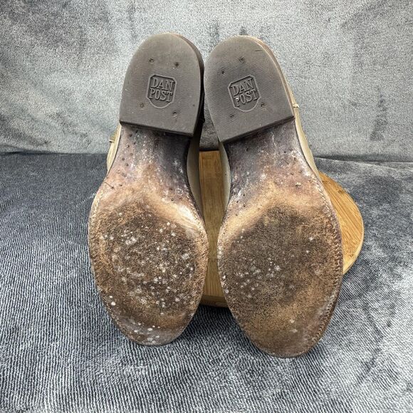 Dan Post Boots Mens Size 8.5D Gray Leather Western Cowboy Stitch Spain 8625 - Picture 9 of 12